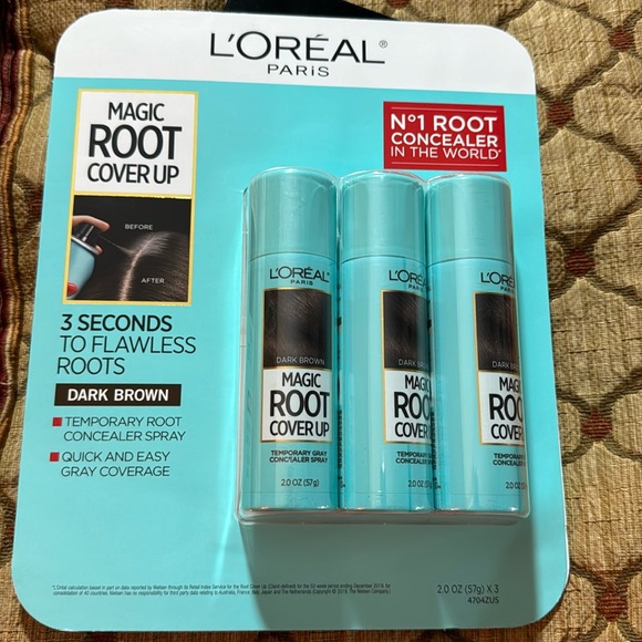 L'Oreal Paris Root Cover Up Temporary Gray Concealer Spray Dark Brown or Black - Picture 1 of 6